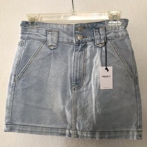 Denim mini skirt